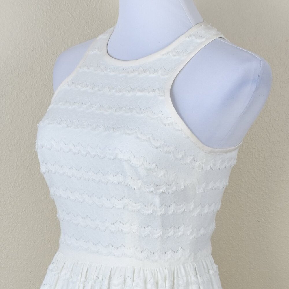 Trina Turk April Eyelash Fringe Trim Fit and Flare Dress - 2 - Picture 4 of 10